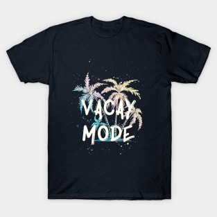 Vacay Mode Exotic Summer Beach Illustration With Palm T-Shirt